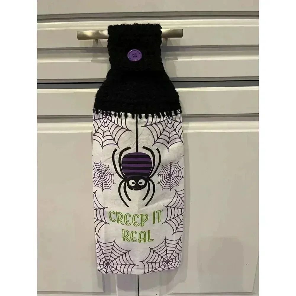 Crochet Top Kitchen Towel. Creep It Real